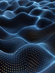 Poster - An innovative black and blue background with abstract geometric patterns showcases a sleek, high-tech texture and dynamic contrasts.