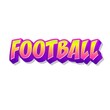 3D Football text poster art