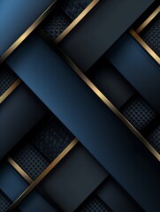 Poster - Sleek shadows and vibrant contrast define the modern black and blue background with sophisticated metal effect.