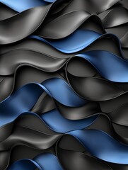 Poster - Modern design showcases vibrant contrast, sleek shadows, and sophisticated metal effect on black-blue minimalistic background.