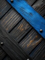 Poster - A sleek, minimalistic black and blue backdrop showcases vibrant contrast, elegant shadows, and a refined metallic touch.
