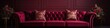 red velvet sofa with many pillows Art Deco Style Home Interior