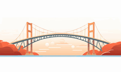 bridge vector flat minimalistic asset isolated vector style illustration