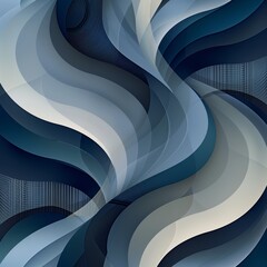 Poster - Create modern digital visuals featuring a black-blue gradient, dynamic geometry, and futuristic texture.