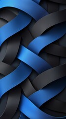 Poster - Create a chic, contemporary backdrop blending black, blue hues, glossy stripes, luxury texture for a modern vibe.