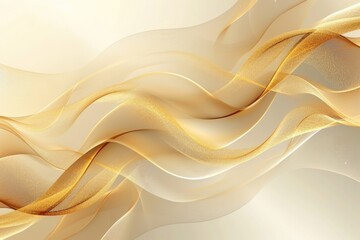 Poster - luxury golden color Abstract wave background. Abstract soft color waves