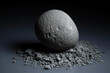 Illite is rare precious natural stone on black background. AI generated. Header banner mockup with space.