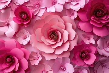 Poster - Photography of Pop Up paper craft for texture of background color magenta