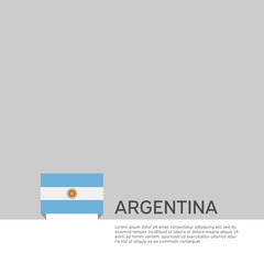 Wall Mural - Argentina flag background. State patriotic argentinian banner, cover. Document template with argentina flag on white background. National poster. Business booklet. Vector illustration, simple design