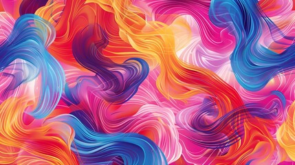 Canvas Print - abstract colorful waves background