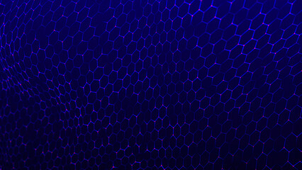 Poster - Futuristic hexagon background. Abstract technology background. Technology concept. Abstract 3d illustration.