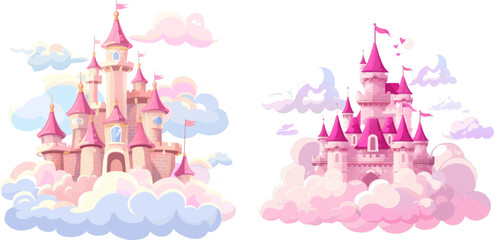 Wall Mural - Fairy castle for little princess