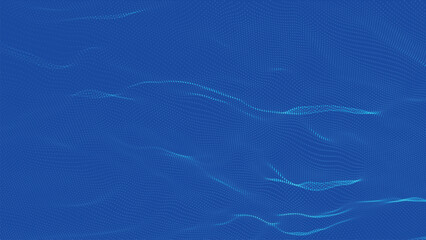 Poster - Abstract digital particle wave. Futuristic dotted wave. Big data digital code. Technology or science banner. Technology background vector. Vector illustration.