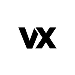 Canvas Print - Letter V and X, VX logo design template. Minimal monogram initial based logotype.