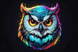 Mystic Avian Gaze: Colorful Owl Illustration for Compelling Graphics.

This colorful owl illustration captivates with its mystic gaze, perfect for compelling graphics, educational content