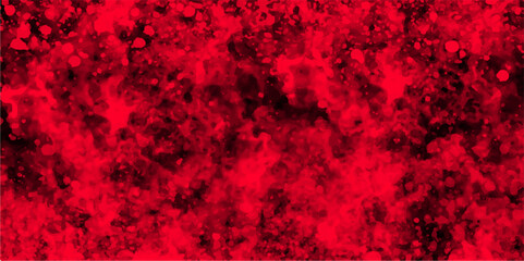 Aufkleber - Abstract dynamic particles with soft Red clouds on dark background. Defocused Lights and Dust Particles. Watercolor wash aqua painted texture grungy design.