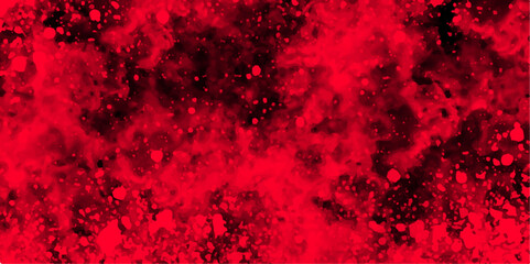 Aufkleber - Abstract dynamic particles with soft Red clouds on dark background. Defocused Lights and Dust Particles. Watercolor wash aqua painted texture grungy design.