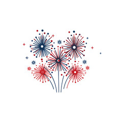 Wall Mural - Firework | Minimalist and Simple set of 3 Line White background