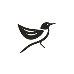 Wall Mural - Birdie | Minimalist and Simple Line White background - Vector illustration