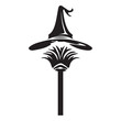 icon of a witch and a flying broomstick