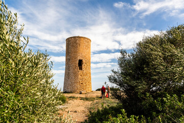 Canvas Print - photo of the Torre del Serral dels Falcons, Mallorca, Spain