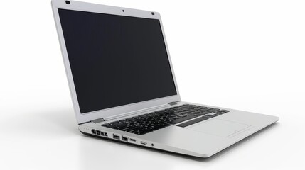 Leinwandbilder - Clipping path included, isolated laptop on white