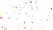 confetti red color, green color, blue color on alpha channel