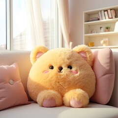 Sticker - teddy bear on bed