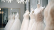 Beautiful wedding dresses bridal dress hanging