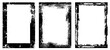 © MCGORIE - Set of 3 transparent vector grunge abstract dirty background frame textures with dust overlay. Place artwork over any image to make distressed effect