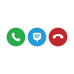 Poster - Set of call icons. Vector illustration. Flat design style eps 10. resource graphic element icon design. Vector illustration with the theme of UI symbols and technology