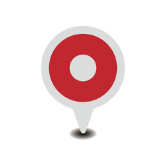 Poster - Map pointer with red circle icon. Map markers. Map markers. Vector illustration. resources graphic background element design. Vector illustration with a location pin symbol theme
