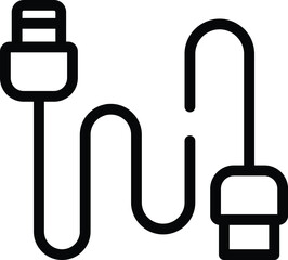 Poster - Energy power cord icon outline vector. Recharge adapter wire. Smartphone refuel device