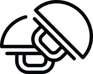 Poster - sewing buttons icon outline vector. clothes fastener button. textile material industry