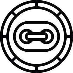 Poster - dressmaking fastener icon outline vector. fashion industry. clothes sewing details