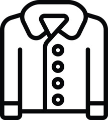 Wall Mural - Jacket fastener buttons icon outline vector. Clothing tailoring. Sewing cloth needlecraft