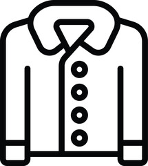 Canvas Print - Jacket fastener buttons icon outline vector. Clothing tailoring. Sewing cloth needlecraft