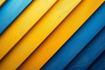Poster - Vibrant abstract background with bold yellow and blue stripes, perfect for a futuristic digital wallpaper