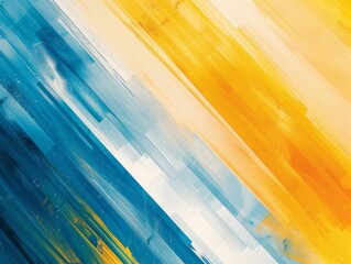 Wall Mural - Sleek and dynamic abstract graphic design features vibrant yellow and blue stripes for modern digital art