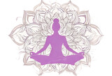 Fototapeta Dziecięca - all Unique yoga yoga lovers style design pose abstract flower padmasana middle lotus