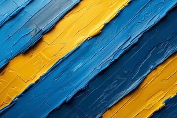 Poster - Create a vibrant digital fashion backdrop with modern abstract style, featuring bright yellow and blue stripes