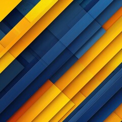 Poster - Hipster and sleek abstract illustration with yellow and blue geometric stripes for a vibrant digital banner