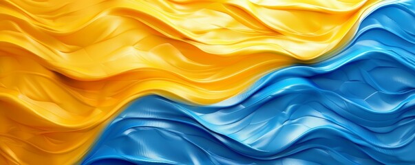 Poster - Create a vibrant fashion backdrop with bold, dynamic abstract art featuring yellow and blue stripes