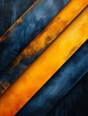 Wall Mural - Create a hipster decor with a bold abstract poster design featuring sharp yellow and blue stripes, minimalist and futuristic