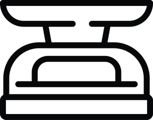 Poster - Cooking scale icon outline vector. Domestic kitchen tool. Food weight appliance
