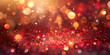 Red and gold glitter with lights on bokeh  background ,Shiny Defocused red Festive abstract Background, Happy New Year Celebration Sparkles Banner,  , Christmas Lights