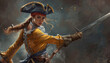 © YouAreBeautiful - Female pirate brandishing a sword