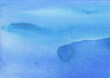 青色と水色のにじみのある水彩背景素材