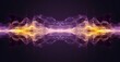 Purple and Yellow Audio Wave, Simple and Glowing
