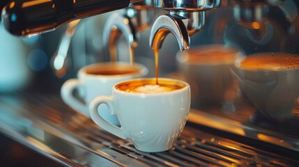 Wall Mural - Pouring Coffee Into Cup